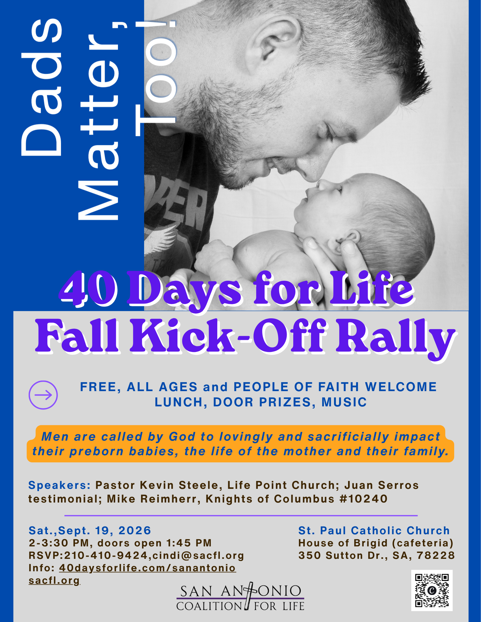 40 Days for Life Kick-Off Fall 2026 flyer